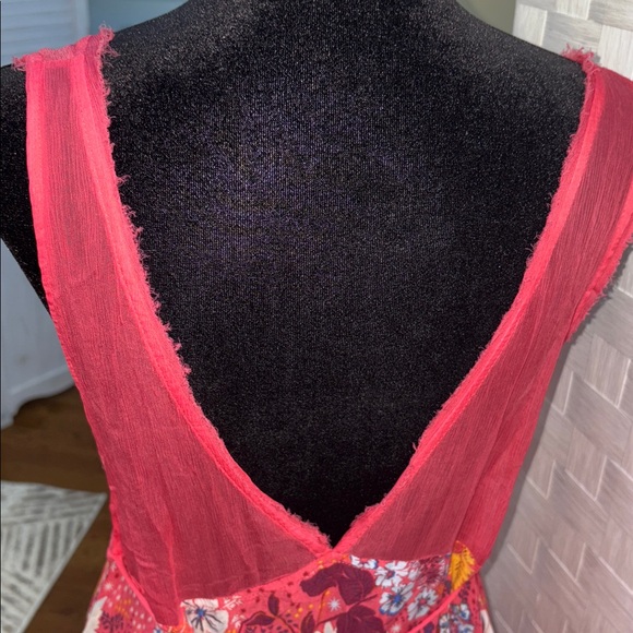 Like New- Free People Floral Sheer Mini Dress, size medium- final sale price - Picture 15 of 17